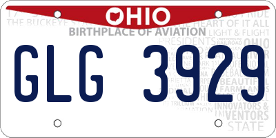 OH license plate GLG3929