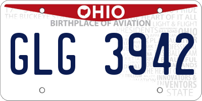OH license plate GLG3942