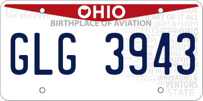 OH license plate GLG3943