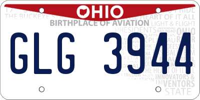 OH license plate GLG3944