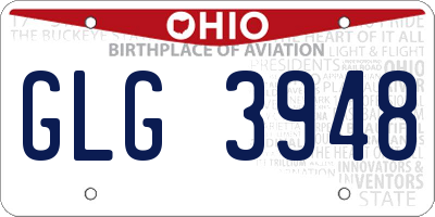 OH license plate GLG3948