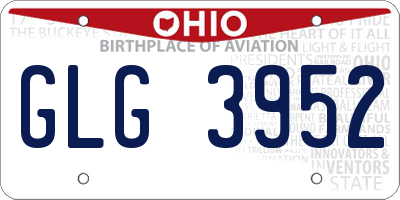 OH license plate GLG3952
