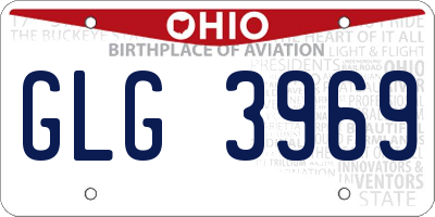 OH license plate GLG3969