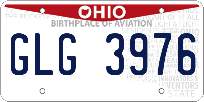 OH license plate GLG3976