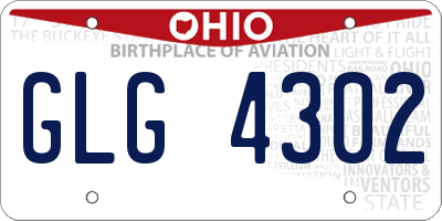 OH license plate GLG4302