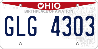 OH license plate GLG4303