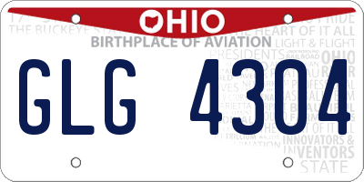 OH license plate GLG4304
