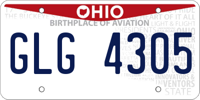 OH license plate GLG4305