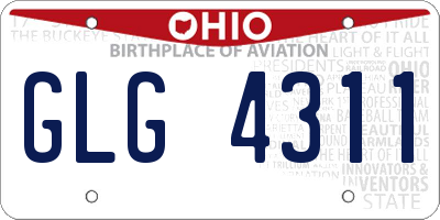 OH license plate GLG4311