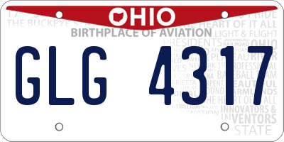 OH license plate GLG4317