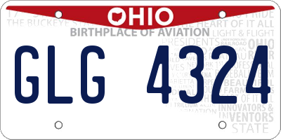 OH license plate GLG4324