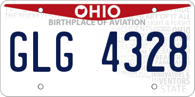 OH license plate GLG4328