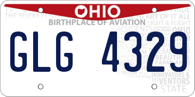 OH license plate GLG4329