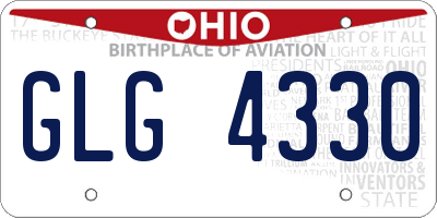 OH license plate GLG4330