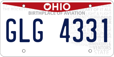 OH license plate GLG4331
