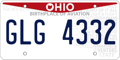 OH license plate GLG4332