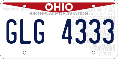 OH license plate GLG4333