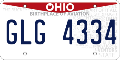 OH license plate GLG4334