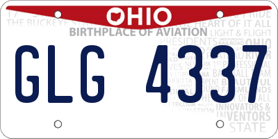 OH license plate GLG4337