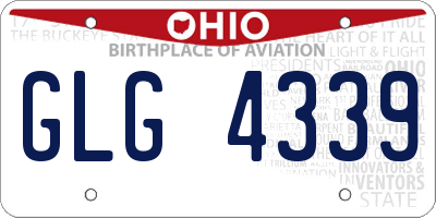 OH license plate GLG4339