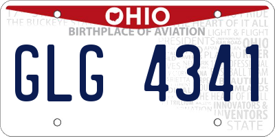 OH license plate GLG4341