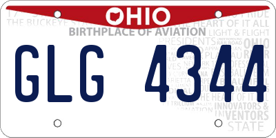 OH license plate GLG4344