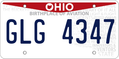 OH license plate GLG4347