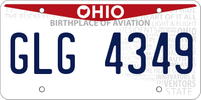 OH license plate GLG4349