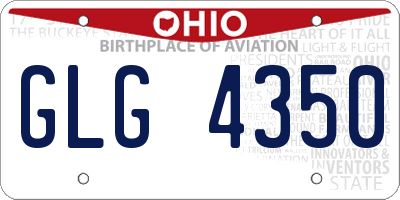 OH license plate GLG4350