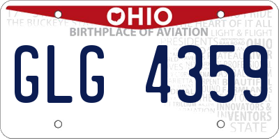 OH license plate GLG4359