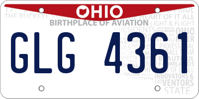 OH license plate GLG4361