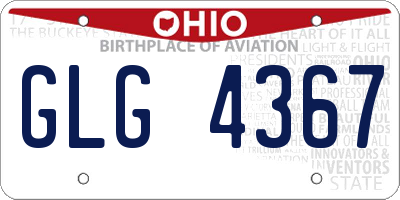 OH license plate GLG4367