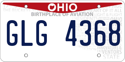 OH license plate GLG4368