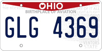 OH license plate GLG4369