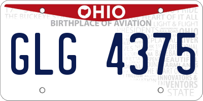 OH license plate GLG4375