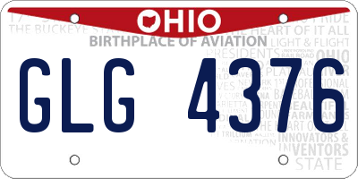 OH license plate GLG4376