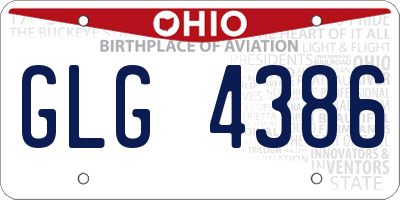 OH license plate GLG4386