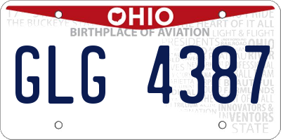 OH license plate GLG4387