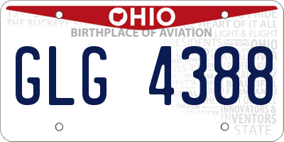 OH license plate GLG4388