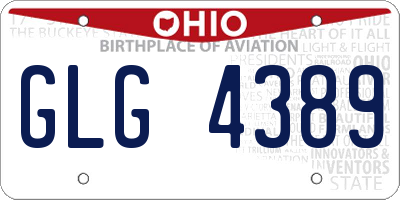OH license plate GLG4389