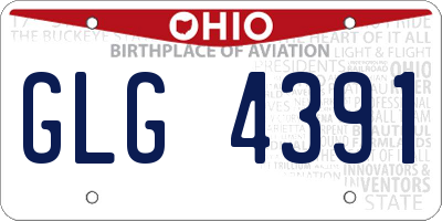 OH license plate GLG4391