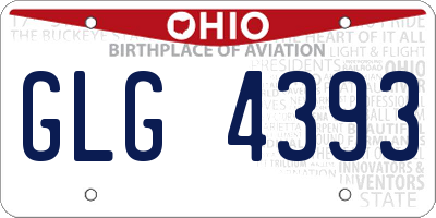 OH license plate GLG4393