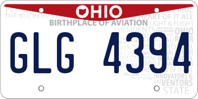 OH license plate GLG4394