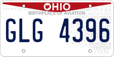 OH license plate GLG4396
