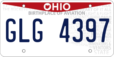 OH license plate GLG4397