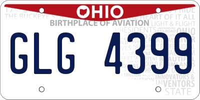 OH license plate GLG4399
