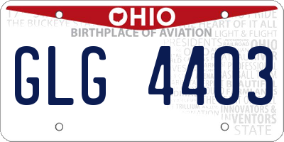 OH license plate GLG4403