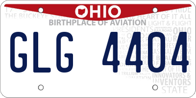 OH license plate GLG4404