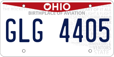 OH license plate GLG4405