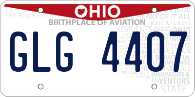 OH license plate GLG4407
